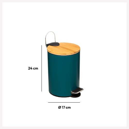 Resigilat|5five cos de gunoi Soft Close, 3 L, Modern Color, verde petrol