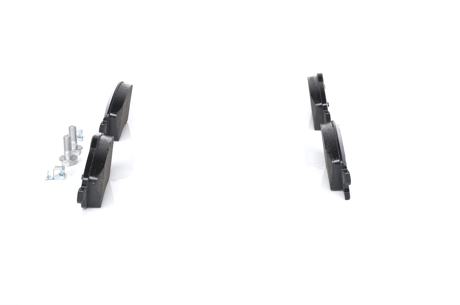 Bosch BP281 - Brake Pads Car Front Axle - Bosch Quality - Reduced Noise and Dust - ECE-R90 Certified - Copper-Free - 1 Set of 4 Pads - With Accessories