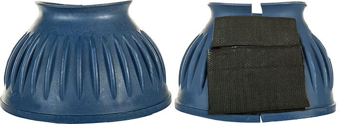 Resigilat|Clopote pentru copite HKM 8605 Atlanta, din cauciuc, culoare albastru fumuriu, XXL