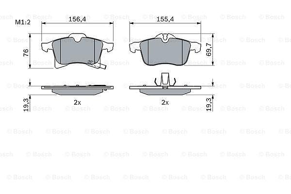 Resigilat| Bosch - BP420 - Placute de frana fata (set 4 bucati)