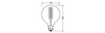 Osram Vintage 1906 Classic GLOBE125 FIL LED E27, dimmabil, auriu, 8,4W, 806lm, 2400K, lumina alb cald