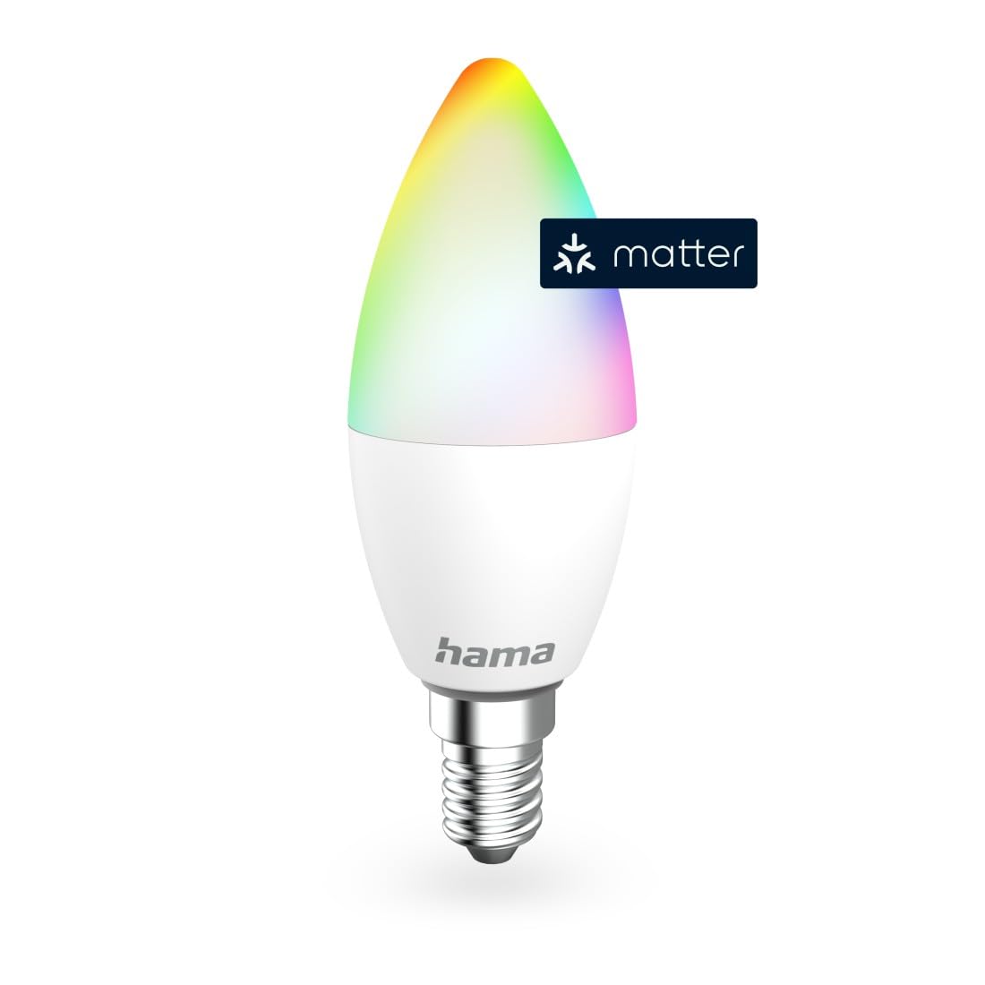 Resigilat|Hama bec inteligent E14, 4,9W, RGB si alb, forma lumanare, dimmabil, WiFi, compatibil Matter, Alexa, Google Assistant si Apple Home