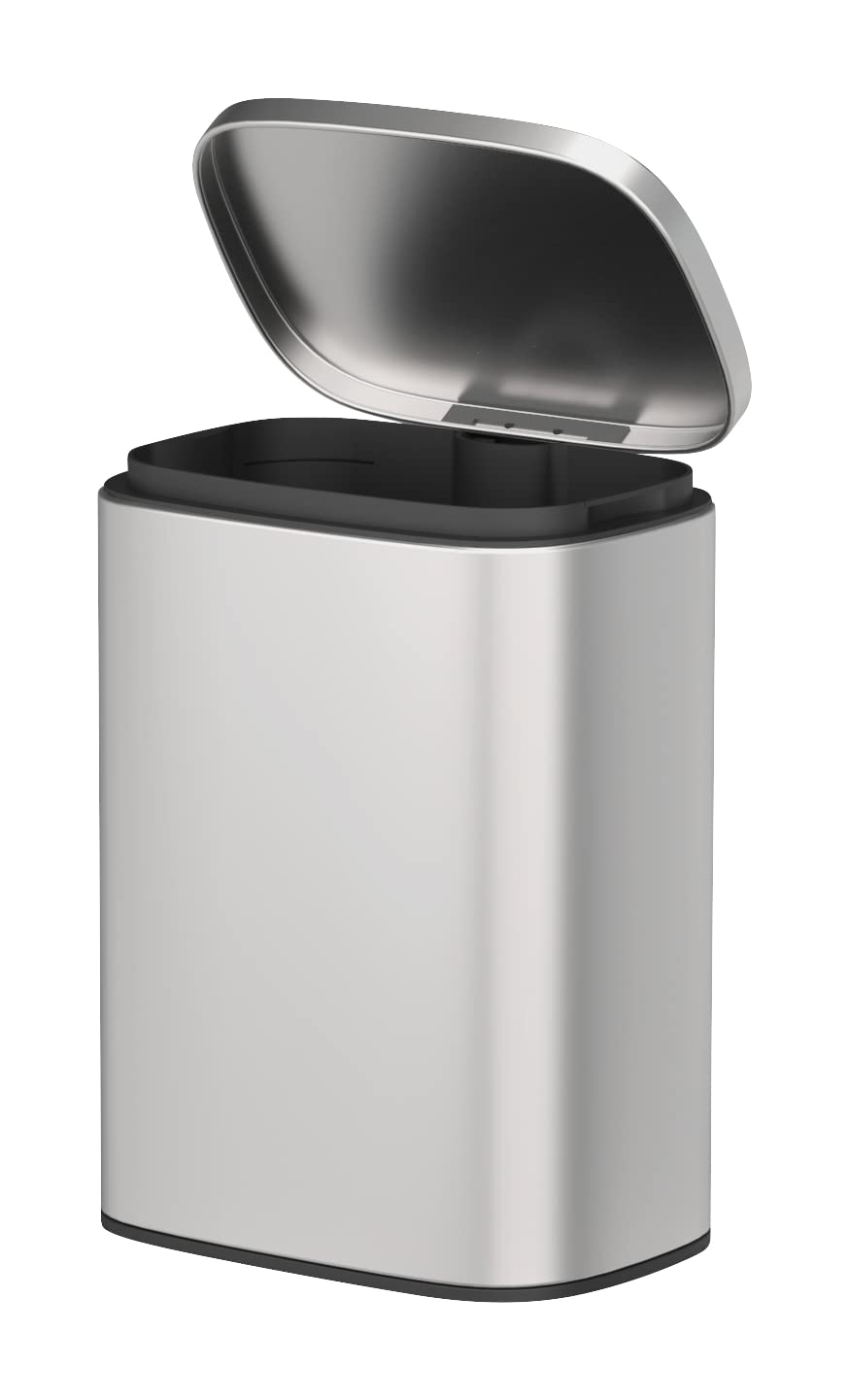 Resigilat|Cos de gunoi suspendat WENKO Sare, 5 L, inox anti-amprente, capac cu inchidere silentioasa, montare fara gaurire, 21,5 x 29,5 x 19 cm