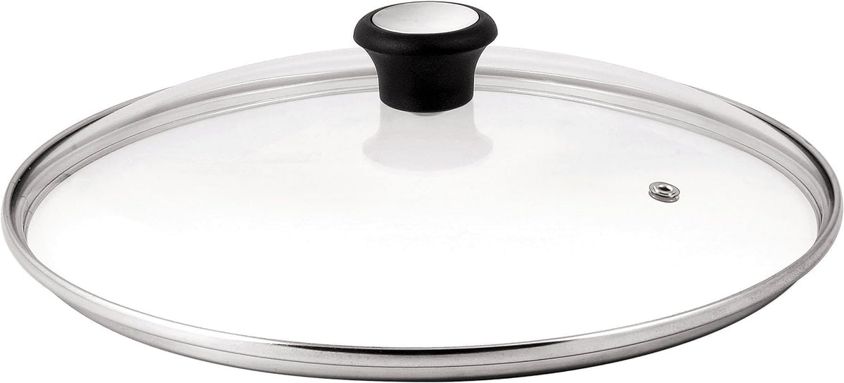 Resigilat|Capac din sticla Tefal, 30 cm, rama din inox, lavabil in masina de spalat vase, ventil de abur, maner termorezistent