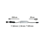 Resigilat|Paulmann Plug&Shine transformator pentru sistem de iluminat, 75 W, argintiu, 98849
