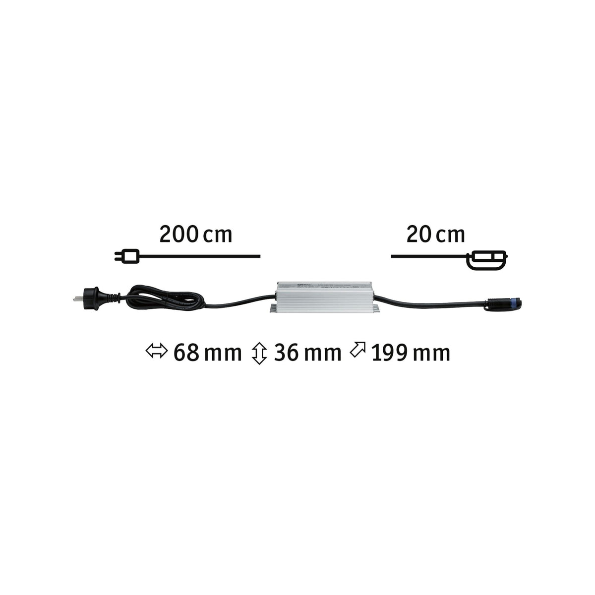 Resigilat|Paulmann Plug&Shine transformator pentru sistem de iluminat, 75 W, argintiu, 98849