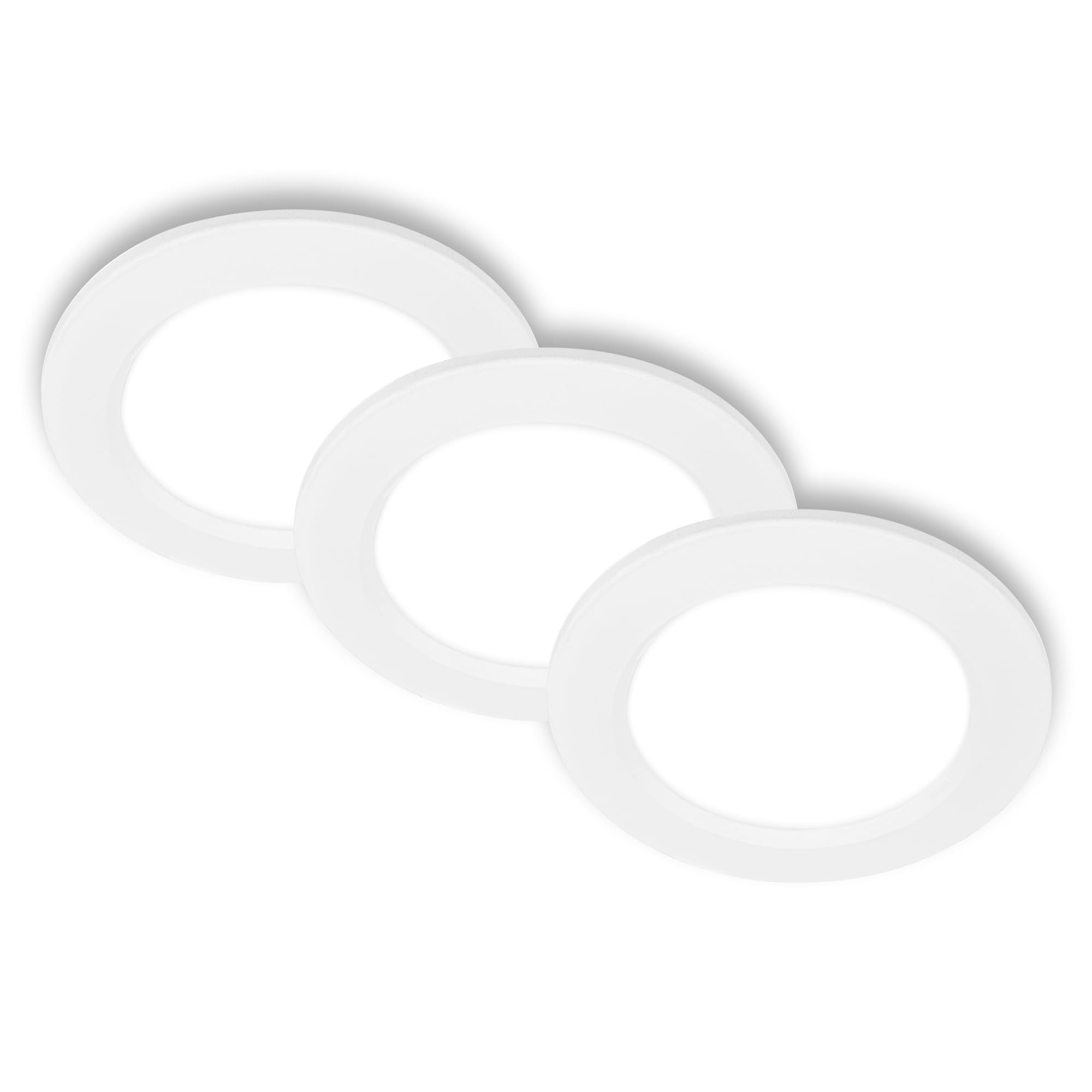 Resigilat|BRILONER set 3 spoturi LED incastrabile 230V, 6W, 660 lm fiecare, lumina alb neutru, Ø30 mm, 120 x 28 mm, albe