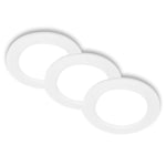 Resigilat|BRILONER set 3 spoturi LED incastrabile 230V, 6W, 660 lm fiecare, lumina alb neutru, Ø30 mm, 120 x 28 mm, albe