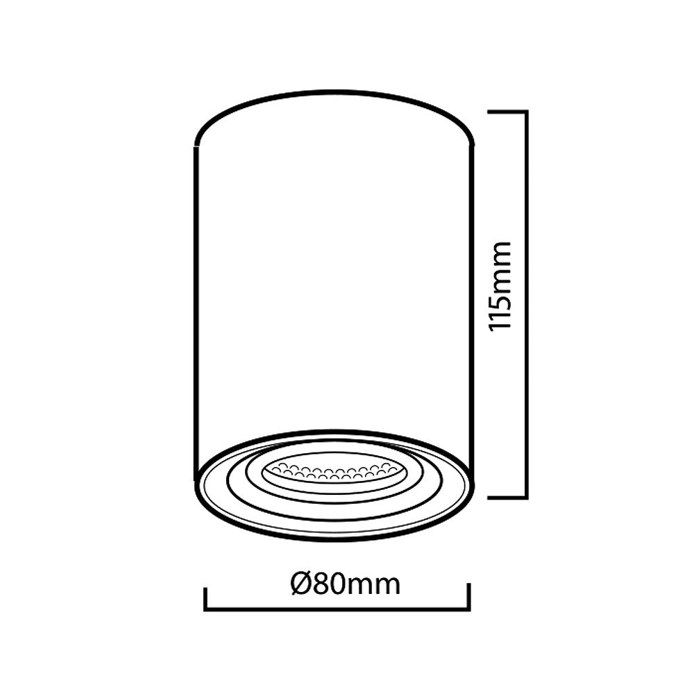 Resigilat|Maclean MCE422 B corp de iluminat pentru tavan, GU10, LED si halogen pana la 40W, aplicat, orientabil, aluminiu, negru, rotund