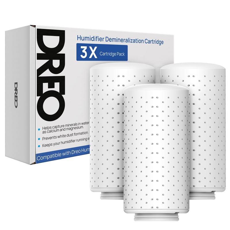 Resigilat|DREO cartuse anticalcar pentru umidificator, set 3 bucati, compatibile HM512S/713/713S/717S, reduc calcarul si praful alb