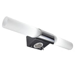 Resigilat|B.K.Licht lampa pentru oglinda baie cu priza, lumina alb cald, intrerupator, crom, 44,5 x 6 x 11 cm