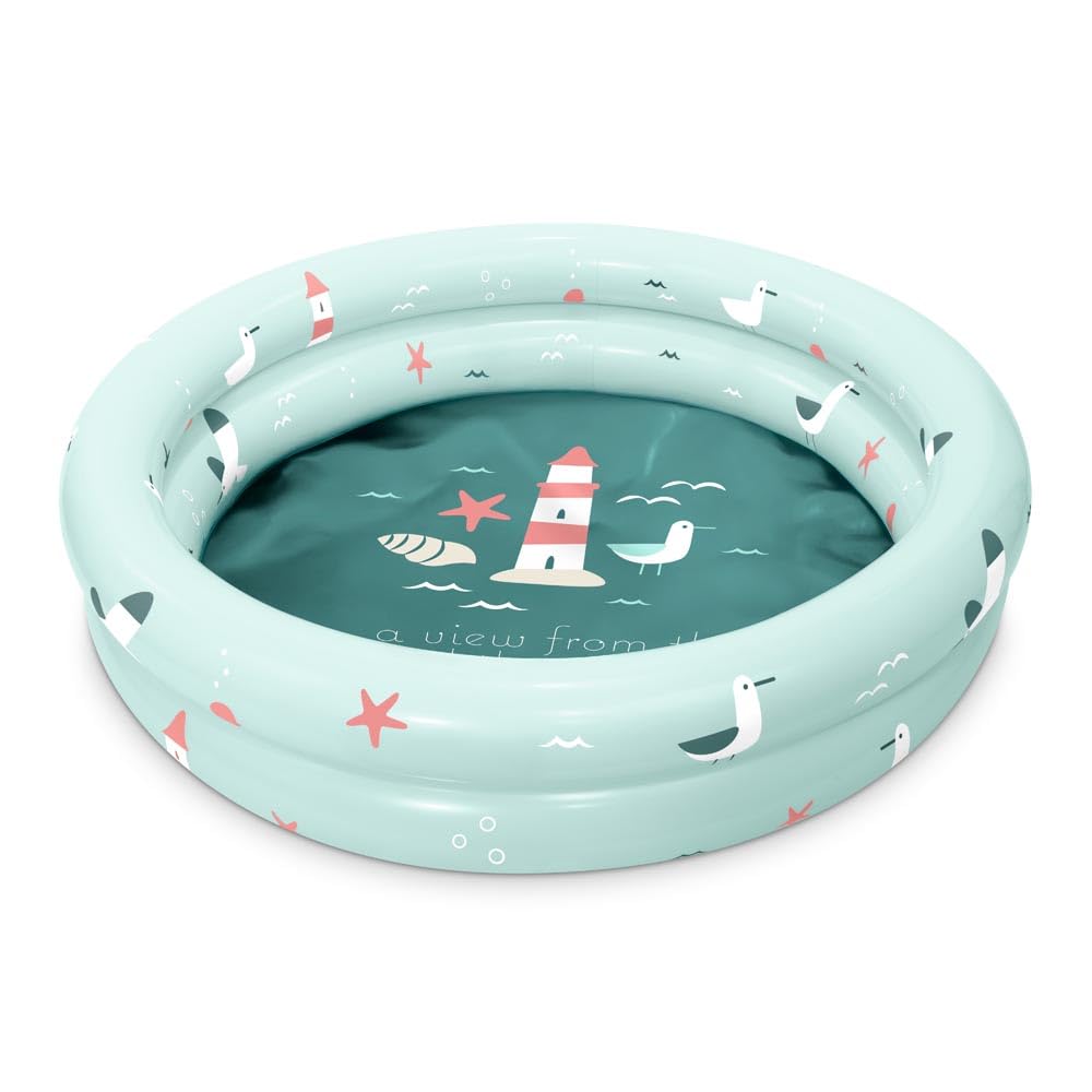 Resigilat|Miniland piscina gonflabila pentru copii Lighthouse, 100 cm, compacta si usoara, pentru gradina, plaja sau terasa