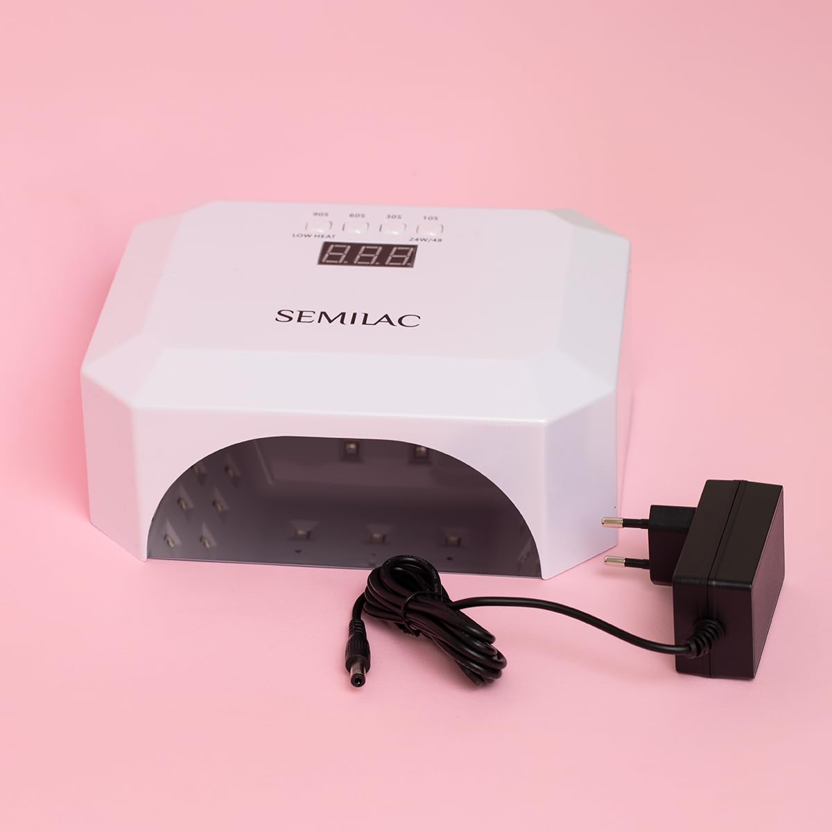 Resigilat|Semilac UV LED lampa pentru unghii 24W/48W Diamond, cu senzor, display si 4 temporizatoare