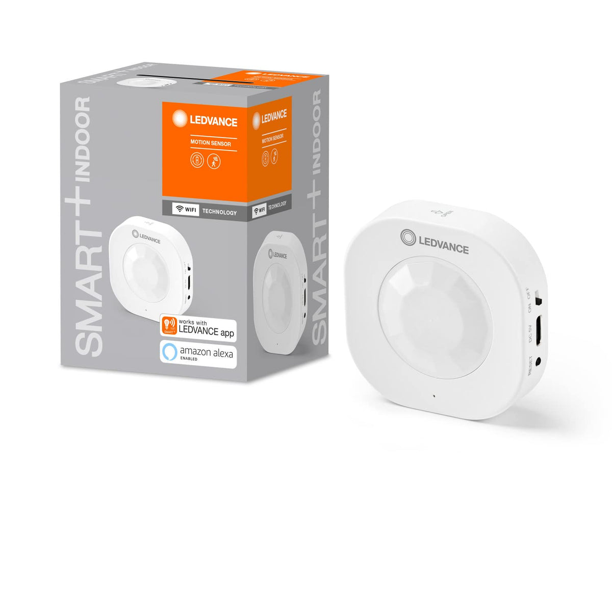 Resigilat|LEDVANCE SMART+ senzor de miscare WiFi, wireless, notificari la detectarea miscarii, activare dispozitive si scene smart, baterie inclusa