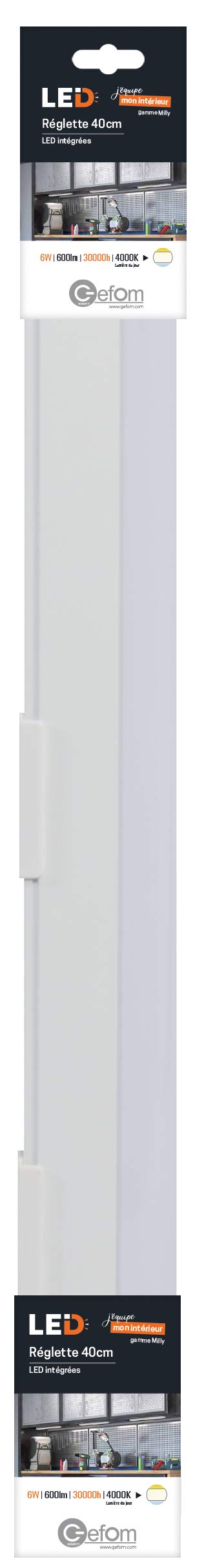 Resigilat|Gefom corp de iluminat LED incastrabil, IP20, 40 cm, 600 lm, baza din aluminiu