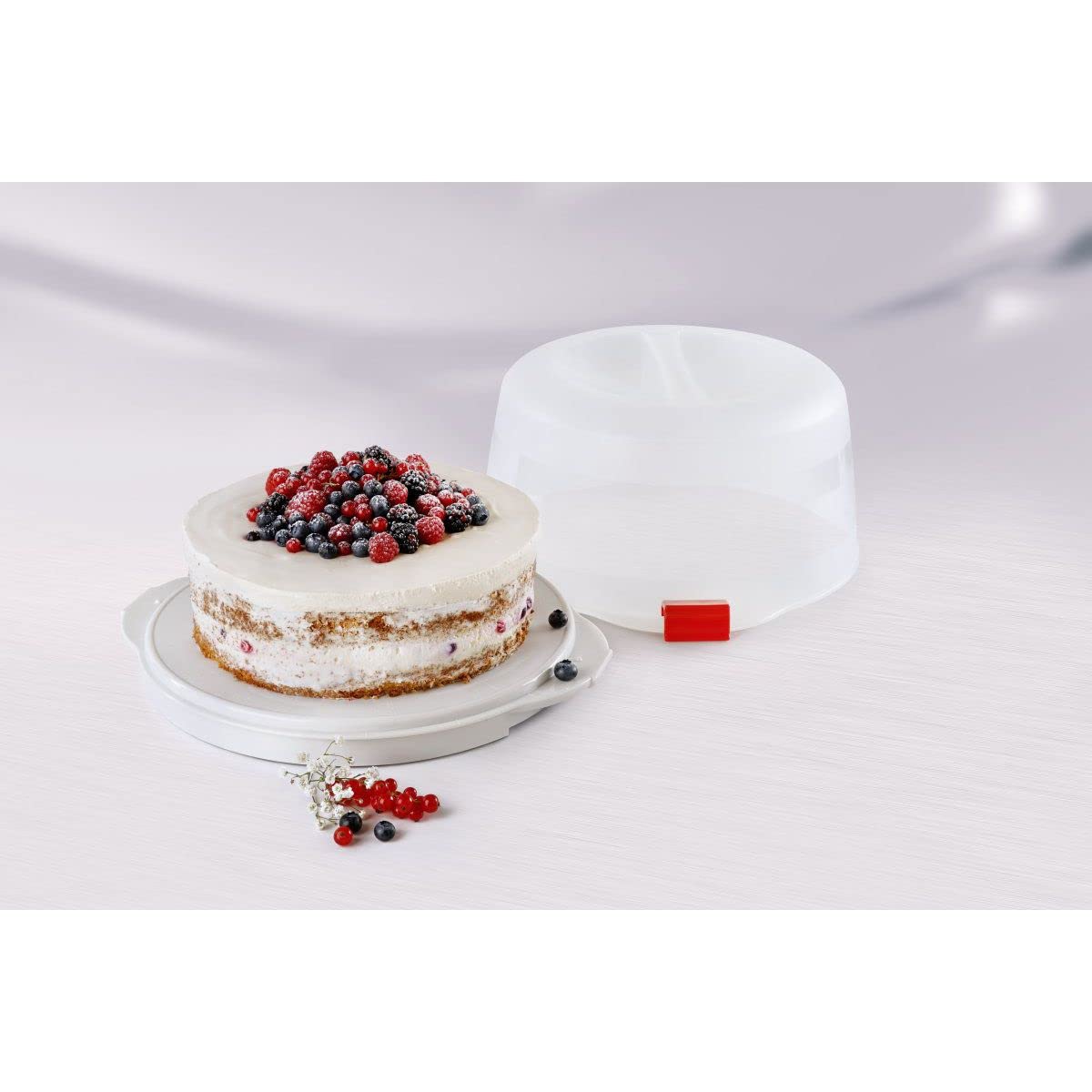 Resigilat|Dr. Oetker cutie pentru tort si prajituri, cu maner, compartiment pentru acumulatori frigorifici, baza pentru servire, Ø 38,5 x 19 cm