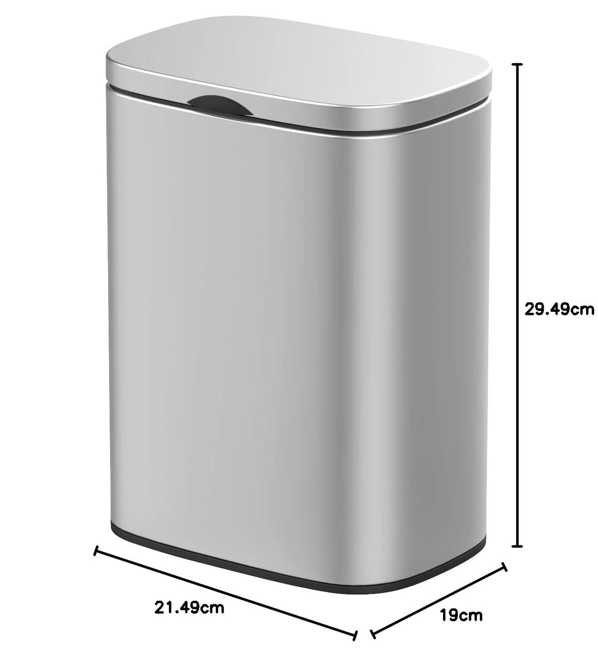 Resigilat|Cos de gunoi suspendat WENKO Sare, 5 L, inox anti-amprente, capac cu inchidere silentioasa, montare fara gaurire, 21,5 x 29,5 x 19 cm