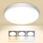 Resigilat|Slochi lampa LED de tavan, 12W, 1600lm, 3000K/4000K/6500K, IP44 impermeabila, alba, Ø16 cm, pentru interior