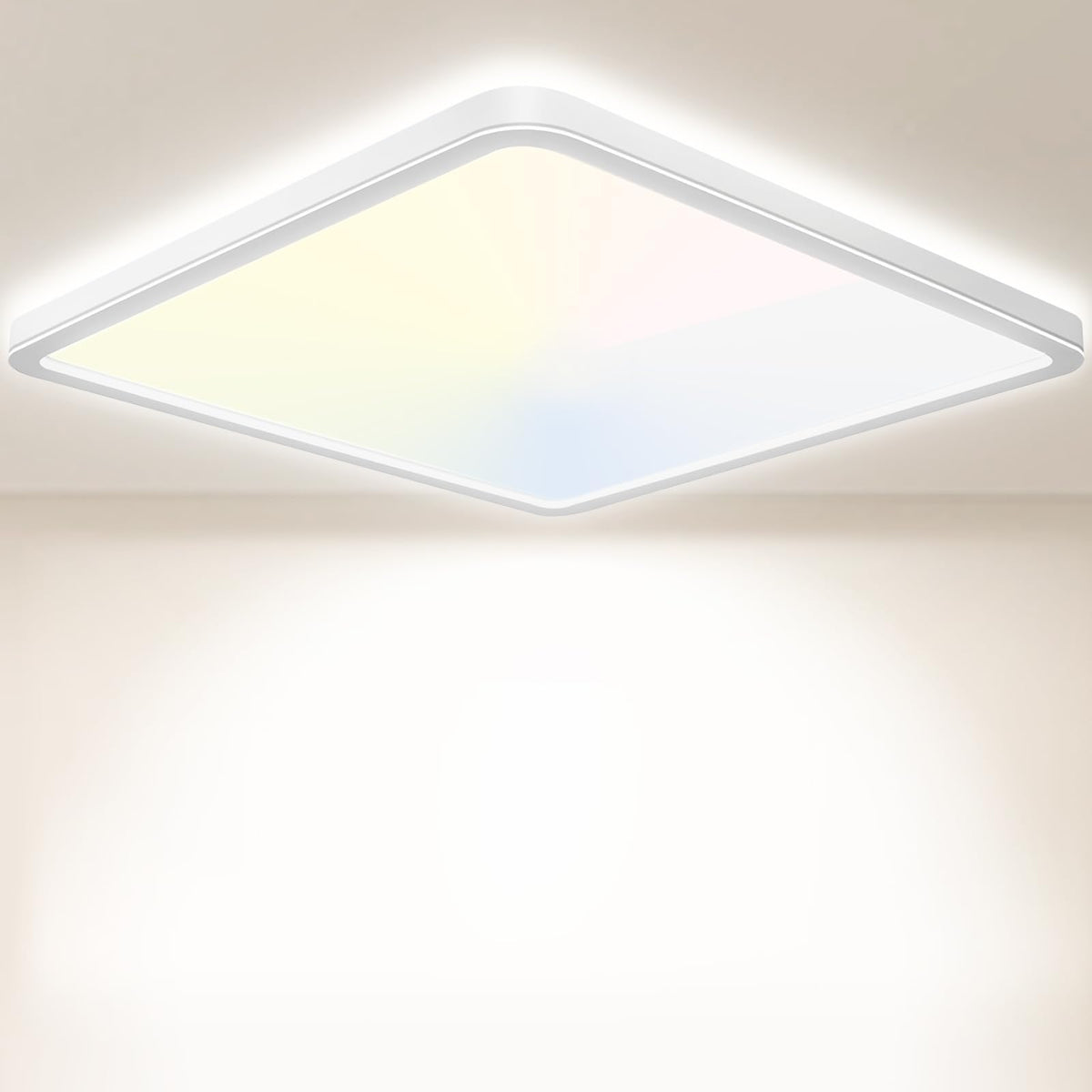 Resigilat|Seruno X lampa LED de tavan 24W, 3200lm, 3000K/4000K/6000K, IP54, ultra-subtire, patrata, Ø29cm, pentru baie si interior