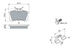 Resigilat| Bosch - BP617 - Placute de frana spate (set 4 bucati)