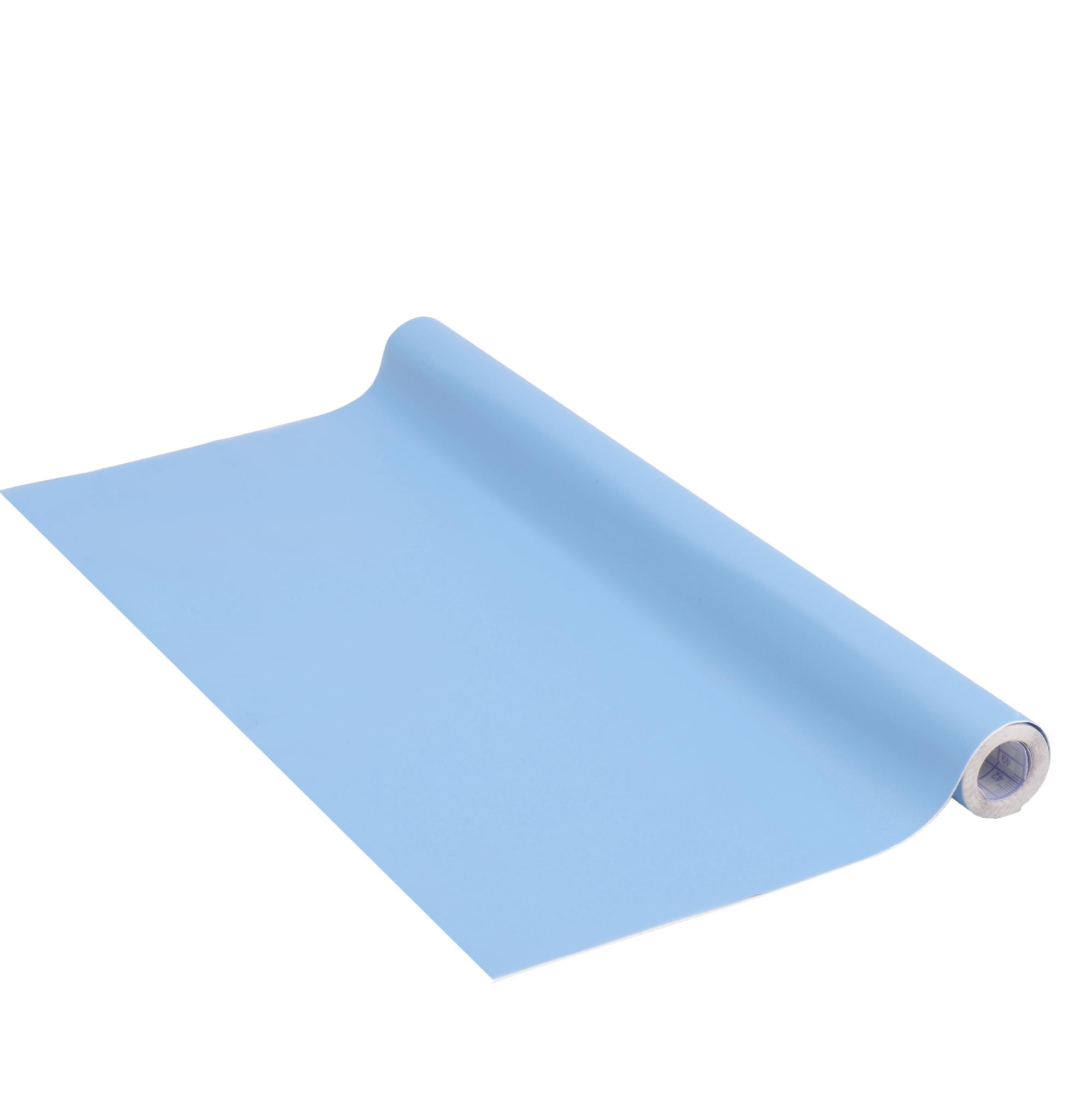 Resigilat|Venilia folie autoadeziva pentru mobilier, mata uni, albastru Caraibe, 45 cm x 2 m, PVC, rezistenta la caldura si rupere