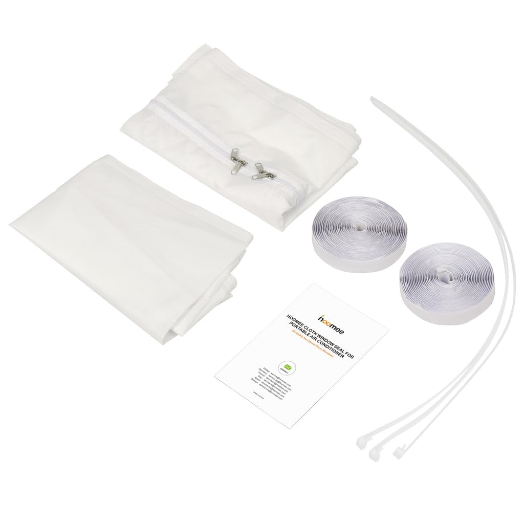 Resigilat|HOOMEE kit etansare fereastra pentru aer conditionat mobil, Hot Air Stop, pentru ferestre de mansarda, max. 300 cm, 2x150 cm