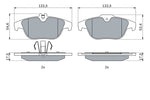 Bosch - BP1073 - Placute de frana spate (set 4 bucati)
