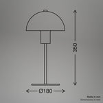 Resigilat|BRILONER lampa de masa cu intrerupator pe cablu, dulie E14, pentru noptiera, birou si citit, 18 x 35 cm, neagra