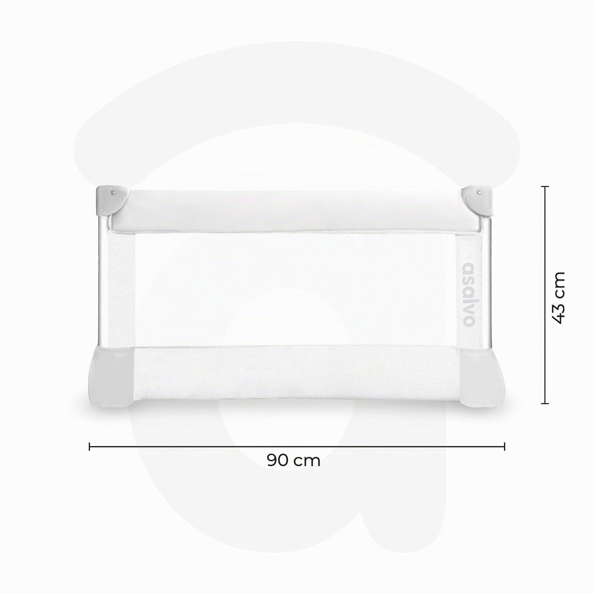 |Resigilat| asalvo 151508.0 Barieră pentru pat 90 x 43,5 cm, albă