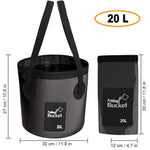 Resigilat|Huamirra galeata pliabila 20 L, multifunctie, portabila, pentru camping, pescuit si activitati outdoor, neagra