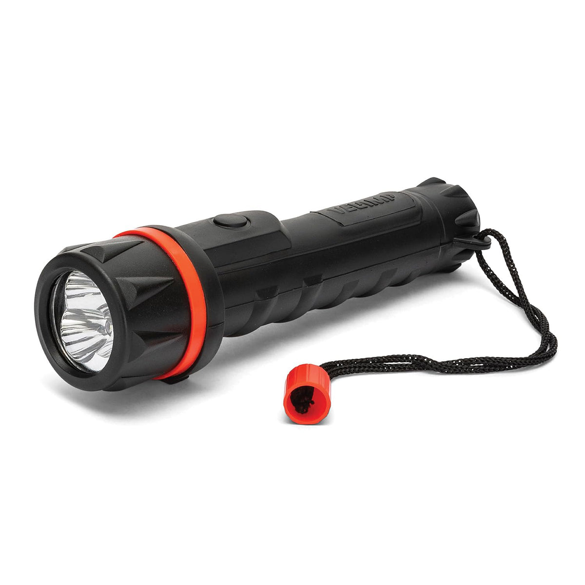 Resigilat|Velamp IRUB1LED lanterna de buzunar din cauciuc cu LED, alimentata cu 2 baterii AA
