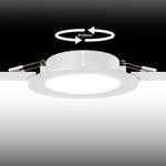 Resigilat|BRILONER set 3 spoturi LED incastrabile 230V, 6W, 660 lm fiecare, lumina alb neutru, Ø30 mm, 120 x 28 mm, albe