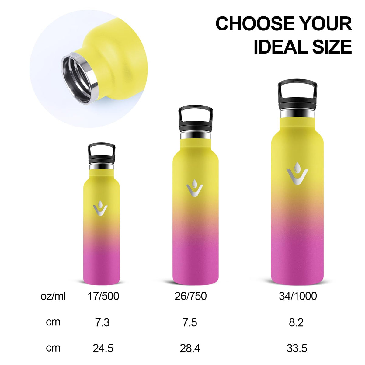 Resigilat|Sticla termos din inox 500 ml, etansa, fara BPA, pentru copii, cu pai si 2 capace, izolata, pentru fitness si drumetii