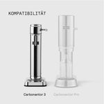 Resigilat|Set 2 sticle PET Aarke pentru aparate de carbonatare Carbonator 3, fara BPA, 1000 ml, detalii din inox