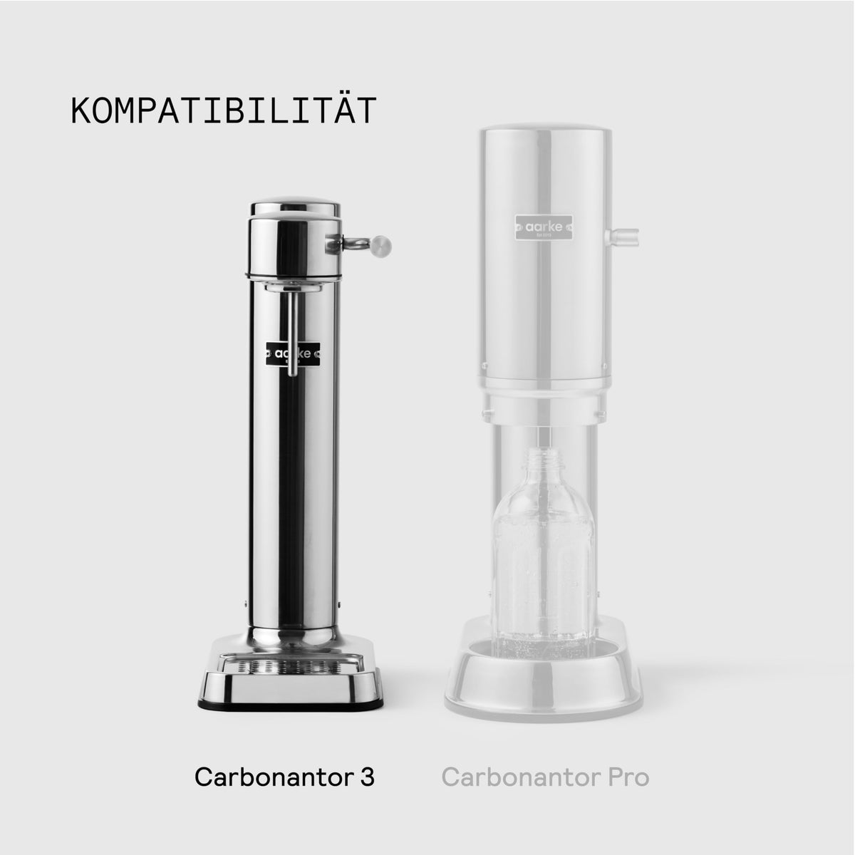 Resigilat|Set 2 sticle PET Aarke pentru aparate de carbonatare Carbonator 3, fara BPA, 1000 ml, detalii din inox