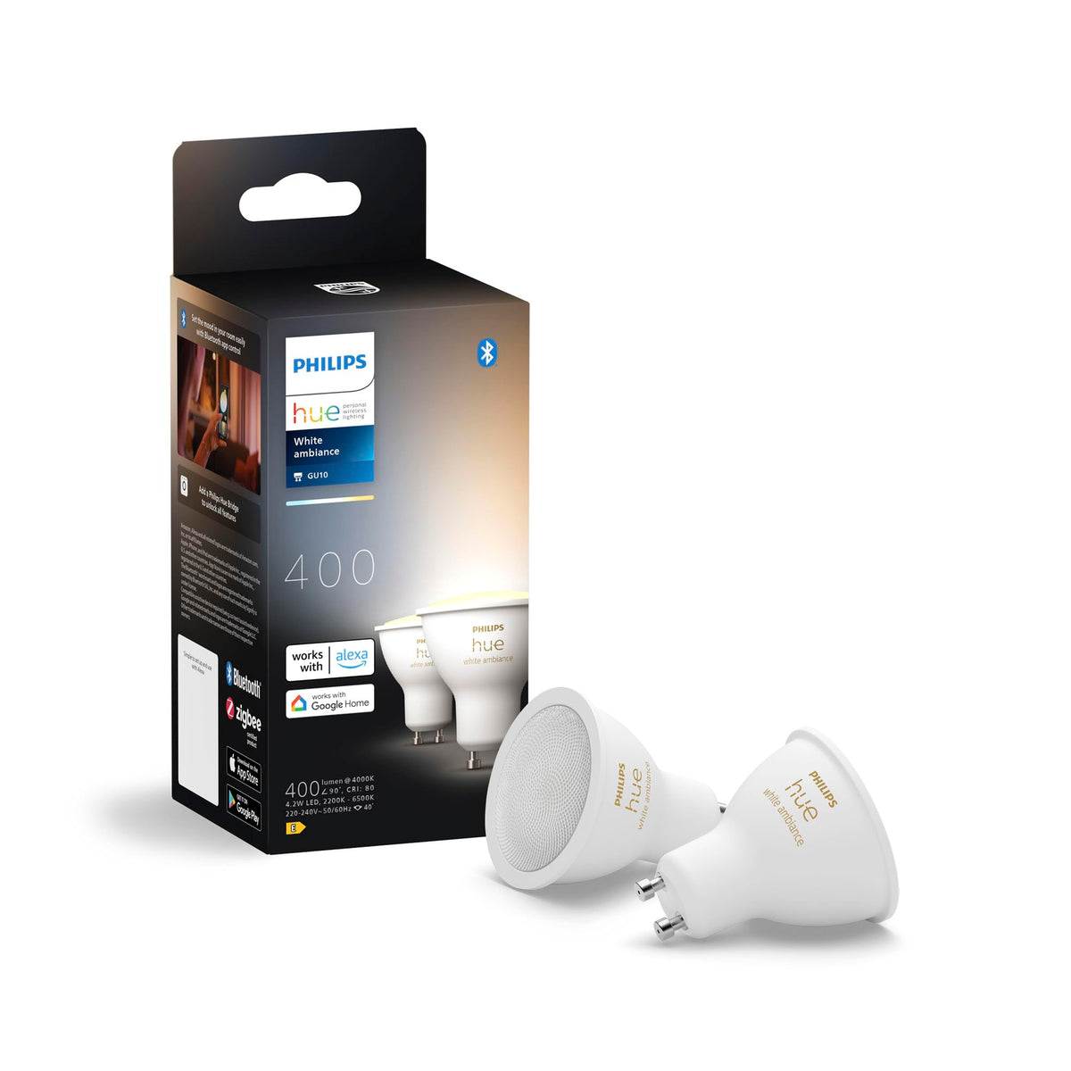 Resigilat|Philips Hue spot GU10, set 2 bucati