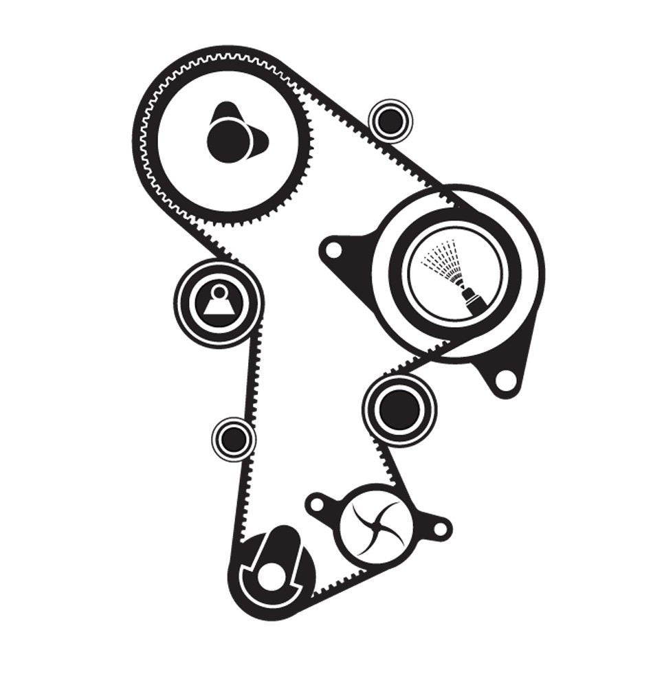 SKF VKMC 01148-2 Water Pump and Timing Belt Set Black