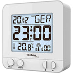 Resigilat|Technoline WT 235 ceas desteptator radio DCF77, afisaj LCD mare, temperatura interioara, data, ziua saptamanii, argintiu