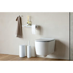 Resigilat|Brabantia MindSet suport hartie igienica, pentru 2 role de rezerva, Smart Lift, rezistent la coroziune, alb, 30 x 15,1 x 13,7 cm