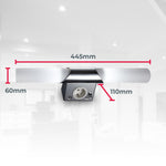 Resigilat|B.K.Licht lampa pentru oglinda baie cu priza, lumina alb cald, intrerupator, crom, 44,5 x 6 x 11 cm