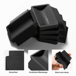 Resigilat|VooGenzek set 5 protectii din cauciuc pentru rotile mobilierului, 3,5 x 6 cm, antiderapante, negre
