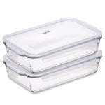 Resigilat|Igluu Meal Prep set 2 vase din sticla pentru lasagna si gratinare, 2,2 L