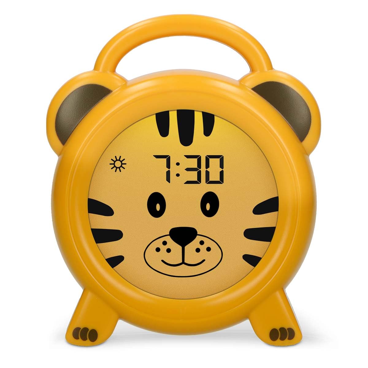 Resigilat|Alecto BC100TIGER ceas desteptator pentru copii, reincarcabil USB, galben