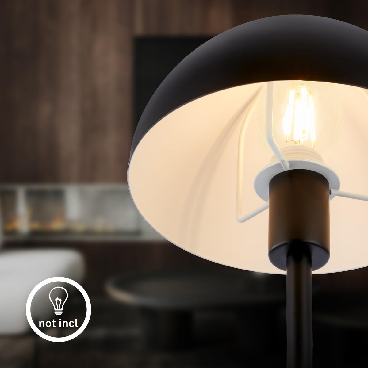 Resigilat|BRILONER lampa de masa cu intrerupator pe cablu, dulie E14, pentru noptiera, birou si citit, 18 x 35 cm, neagra