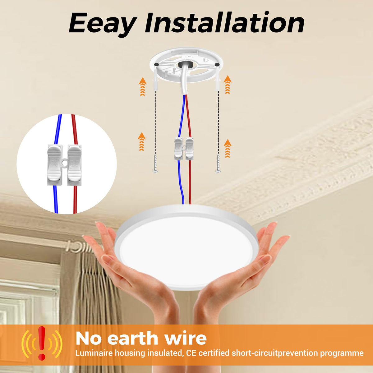 Resigilat|Slochi lampa LED de tavan, 12W, 1600lm, 3000K/4000K/6500K, IP44 impermeabila, alba, Ø16 cm, pentru interior