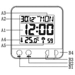 Resigilat|Technoline WT 235 ceas desteptator radio DCF77, afisaj LCD mare, temperatura interioara, data, ziua saptamanii, argintiu