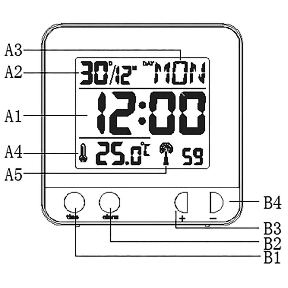 Resigilat|Technoline WT 235 ceas desteptator radio DCF77, afisaj LCD mare, temperatura interioara, data, ziua saptamanii, argintiu