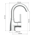 Resigilat|Baterie baie EISL NI075FUTCR-LP, robinet lavoar cu joasa presiune, pentru boilere fara presiune, crom