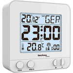 Resigilat|Technoline WT 235 ceas desteptator radio DCF77, afisaj LCD mare, temperatura interioara, data, ziua saptamanii, argintiu