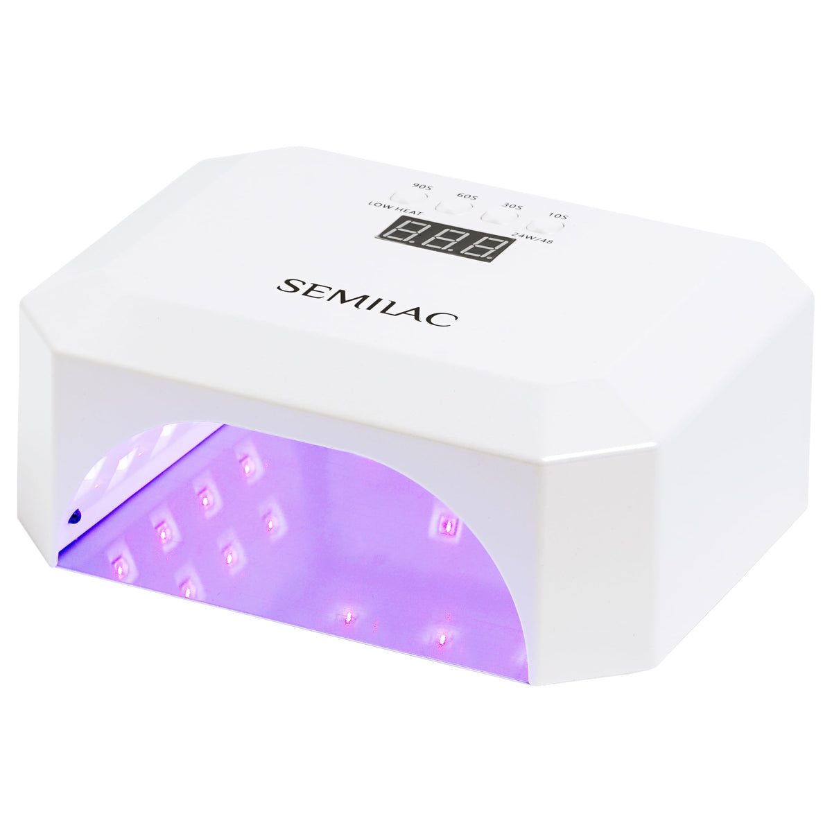 Resigilat|Semilac UV LED lampa pentru unghii 24W/48W Diamond, cu senzor, display si 4 temporizatoare